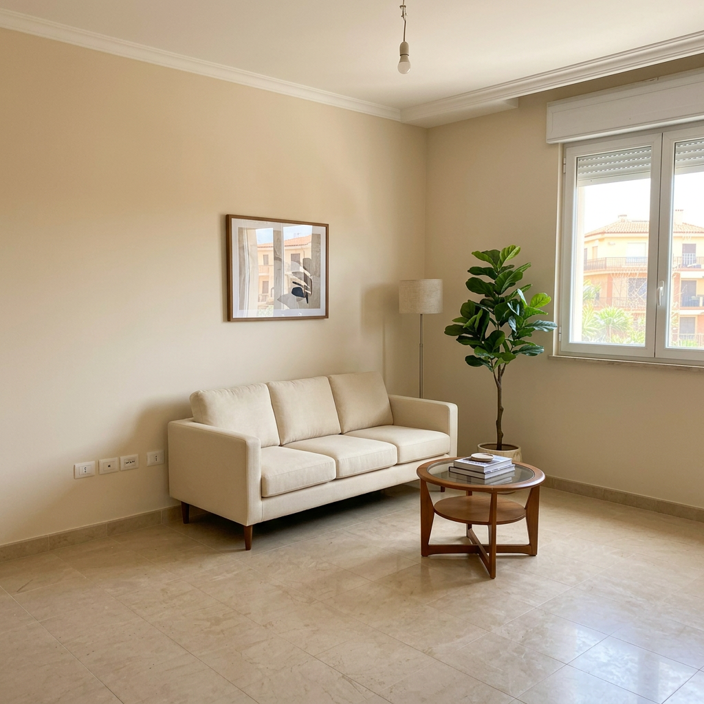Unfinished room — staged